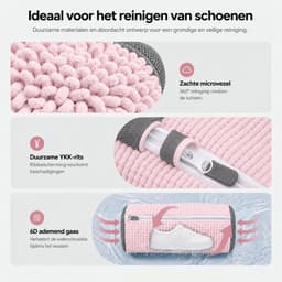BOTC Waszak schoenen - 2 stuks - Herbruikbaar - Wasmachine&Droger - voor Sneakers en Tennisschoenen - Lichtroze en Donkergrijs — thumbnail 2