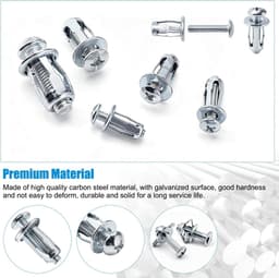 30 Stuks M4x20 mm Bloembladmoeren Expansiemoeren, Jack Nuts Petal Nuts, voor Holle Wanden, Reclameborden, Karton — thumbnail 3