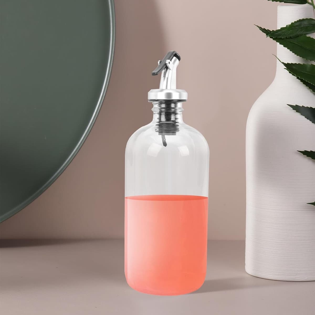 1set Glazen Mondspoel Dispenser Met Cups Trechter Duurzaam Elegant Badkamer Accessoire Voor Mondspoeling Zeep Inhoud Voor Persoonlijk Gebruik — afbeelding 1