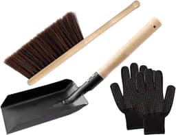 1set Handveger Schep Voor Haardreiniging Handvat Brandwerende Handschoenen Voor Haard Kachelonderhoud — thumbnail 1