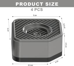 Anti-vibratie voetjes voor wasmachine en droger, rubberen blokken voor geluidsreductie, 9 x 9 x 4.5 cm, trillingsdemping en antislip functie — thumbnail 5