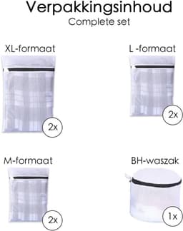 Waszakken, Wasnetten, Packing Cubes, 7 stuks, Waszakken voor wasmachines, Wasnet met ritssluiting voor fijne was, Wasnetzakken, Wasbeschermer — thumbnail 4