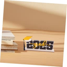 1set Houten Tafel Decoratie Voor Afstudeerfeest Elegante Centerpiece Met Letters Zwarte Tassel Voor Afstudeerfeest Versiering — thumbnail 4
