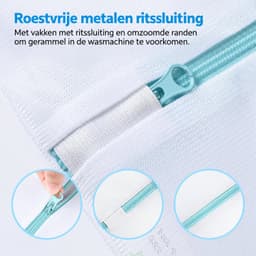 Livenzo XXL Waszak 90x110 cm – Extra Grote Wasnet – Wasmachine Waszak met Rits – Voor Dekbedden, Gordijnen & Grote Was – Wit — thumbnail 3