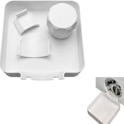 Lekbak voor wasmachine – Kunststof – Inclusief afvoeradapter en moer – Voorzien van noodafvoer – Geschikt voor Samsung en de meeste wasmachines – Accessoire voor filtratie/reiniging — thumbnail 1