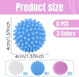 Yuannee Wasdroger ballen voor wasballen, 6 stuks - ShopVlot — thumbnail 3