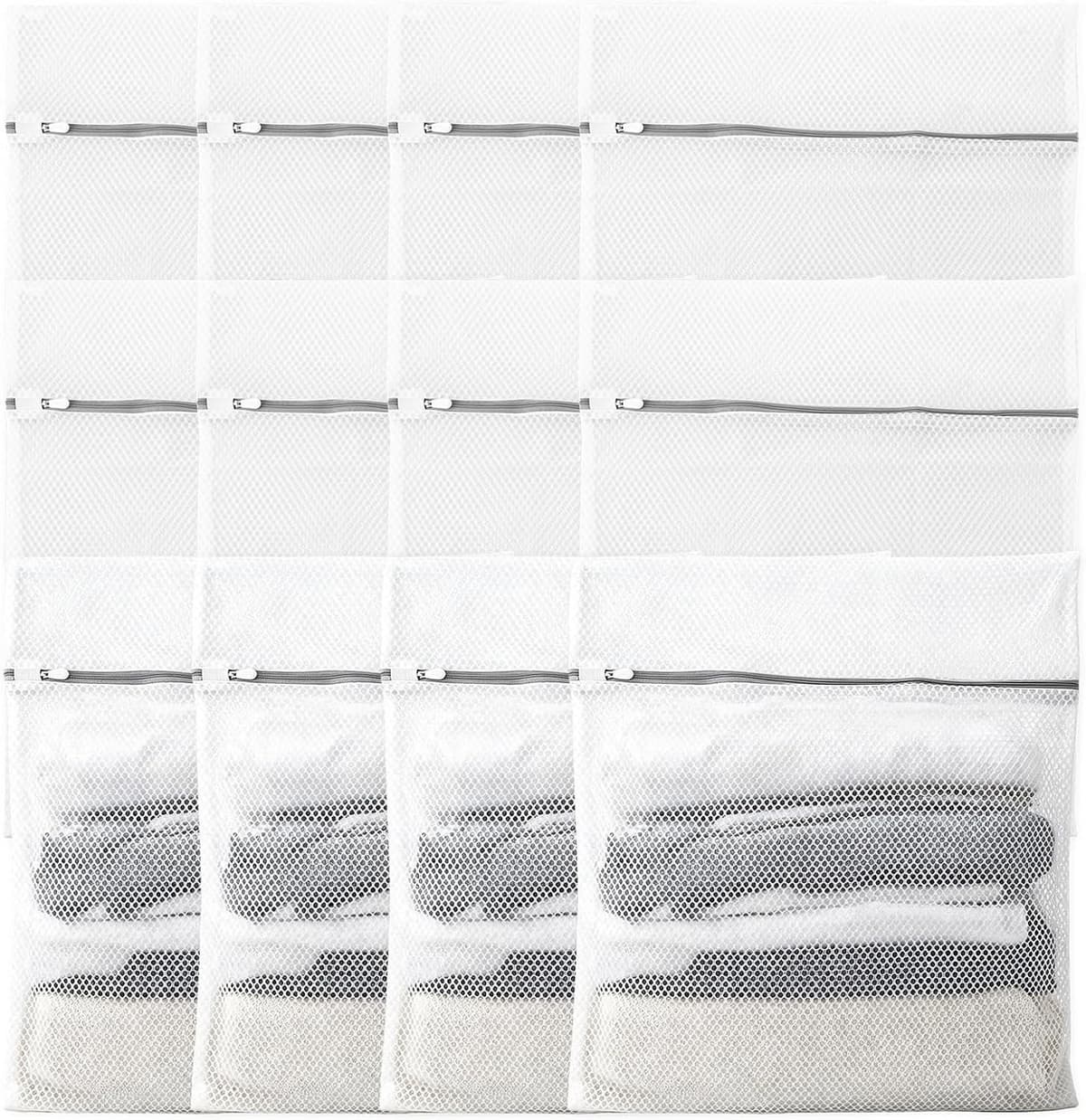 Set van 12 Grote Waszakken 50 x 60 cm, Wasnet voor Wasmachine met Rits, Ideaal voor Jassen, Dekbedden en Reisopslag — afbeelding 1