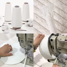 Team Elegante ronde katoenen touw-opbergmand met deksel - Multifunctionele organizer voor snacks, handdoeken en nog veel meer. Ideaal voor thuis, 33 x 23 cm (groot, kaki) — thumbnail 3