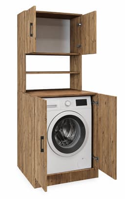 Roomart ATLANTIC-I Wasmachine Ombouwkast 70x180 cm - Overbouwkast - Eiken — thumbnail 1