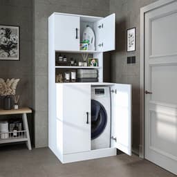Roomart ATLANTIC-I Wasmachine Ombouwkast 70x180 cm - Overbouwkast - Wit — thumbnail 2