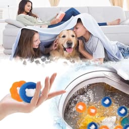 10 stuks dierenhaarverwijderaar voor wasmachine, drogerballen, kattenhaarvanger, hondenhaarverwijderaar, wasballen voor wasdroger, herbruikbare lint ballen, anti-winding, pluisbal voor — thumbnail 4