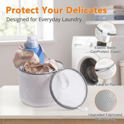 4 stuks Waszakken voor bh's 17 x 15 cm – beschermende waszakken – fijnmazige waszak met rits – waszak voor wasmachine – voor delicate kleding en lingerie — thumbnail 4