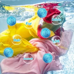 YAGXIG Pet Hair Removal Balls - Mini Ball Pluizenverzamelaar - Pluizenverzamelaar voor de wasmachine - Verwijdert effectief katten- en hondenhaar van kleding, lakens en handdoeken - Verpakking van 20 stuks — thumbnail 2