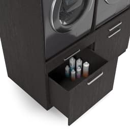 Wasophoogte® Wasmachine Kast Helsinki - Wasmachine verhoger - Wasmachine ombouw - 700(D)*2030(B)*2110(H) mm - Zwart — thumbnail 4