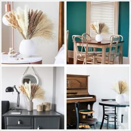 65 stuks Pampasgrasdecoratie, inclusief Pompas Bloemen, Gedroogd Rietgras en Konijnenstaarten Gedroogde Bloemen, Natuurlijk Gedroogd Pampasgras Boeket voor Boho Decoratie Bruiloft — thumbnail 2