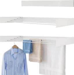 Lacardia Wanddroogrek Inklapbaar 120 cm - Wasrek Hangend - Wit - Wandgemonteerd Droogrek met 7,2 Meter Drooglengte — thumbnail 1