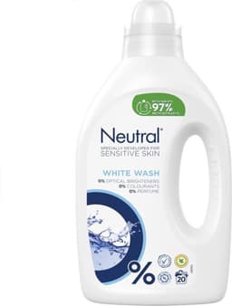Neutral 0% Parfumvrije Wasmiddel Wit 4 x 1 Liter Voordeelverpakking — thumbnail 2