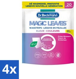 4 x Dr. Beckmann Wasmiddeldoekjes Kleur 20 stuks per verpakking - Wasstrips - Wasmiddel - Gekleurde Was - Frisse Geur - Milieuvriendelijk — thumbnail 1