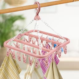 Dailygoods- Droogrek Draaibaar - Wasrek Inklapbaar - 32 Klemmen - Antislip - Opvouwbaar - Hoogwaardig PP-Plastic — thumbnail 5