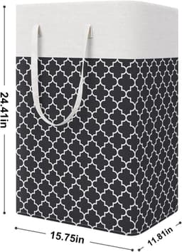 Wasmand, grote wasmand, 75L opbergmanden voor kleding, opvouwbare stoffen waszak, wasmand — thumbnail 2