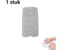 1 stuk - Siliconen wasbord - Opvouwbaar - Verdikte zuignap - Antislip - Mini multifunctioneel draagbaar wasbord voor thuis - Grijs — afbeelding 1
