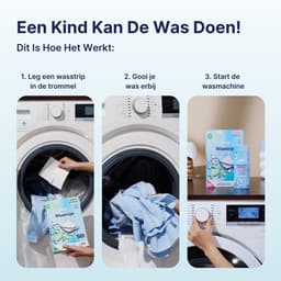 Pure Laundry Club Parfumvrije Wasstrips - 100 Wasbeurten - Hypoallergeen & Sensitive Wasmiddel Zonder Parfum - Voor Gevoelige Huid, Allergieën & Eczeem - Wasmiddeldoekjes Baby - Voor Wit, Zwart & Bonte Was — thumbnail 4
