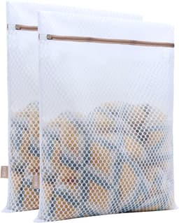 Pure Laundry Club XL Waszakken - Set van 2 Stuks – Groot (50x60 cm) - Extra Grote Wasnetten met Ritssluiting & Beschermflap - Supersterk Anti-Scheur Mesh - Waszakken voor Wasgoed (Truien, Broeken & Schoenen) — thumbnail 1