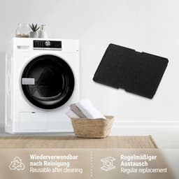 OIMG Set van 6 filters - geschikt voor wasdrogers voor Beko Grundig Blomberg ElektraBregenz Filter - 240 x 155 x 11 mm - Droger basisfilter - sponsfiltermat - condensdroger pluizenfilter schuimfilter spons - Pluisfilter voor condensdroger — thumbnail 4