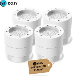 KOJY Wasmachine Trillingsdempers - Verhoger - 8 Stuks - Stapelbaar - Wit - voor Wasmachine en Wasdroger — thumbnail 1