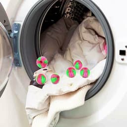 6 verpakkingen wasballen voor ontharing en vlekverwijdering - was- en beschermingsballen voor kledinghaarballen -Verwijdert effectief dierenhaar, pluisjes en huidschilfers van beddengoed en kleding, geschikt voor wasmachines — thumbnail 5
