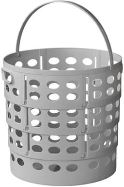 ProPlus Opvouwbare Wasmand - Ø 35 cm, H: 34 cm - Compact - Met 2 zijgrepen - Strijkmand - Opbergmand - Caravan- camperaccessoires - Lichtgrijs — thumbnail 1