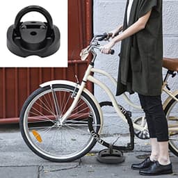 Grondanker voor muur en vloer - Bevestigingsanker voor fietsbeveiliging - Gelegeerd staal, 14 mm dik - Zwart — thumbnail 5