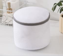 3 stuks - bh-waszakje - mesh waszakken - wasmachine zakken - voor delicate was - fijnmazige lingerie waszakken - ondergoed waszak met ritsen - voor intiem ondergoed - Cilindrische Ritsen Wasmachinetas - grijs - 15*17 cm — thumbnail 4
