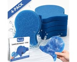Boncy® Drogerballen 4 stuks Blauw - Droger Ballen Haarverwijderaar voor Wasdrogers & Wasmachine - Haarvanger Wasbollen - Anti Haar Droogballen - Wasdrogerballen - Wasballen Pluizenverwijderaar Huisdieren Wasmachine Pluis Wasbol