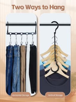 10-pack magische hangers, ruimtebesparend, sterk plastic voor het ophangen van zware kleding — thumbnail 5