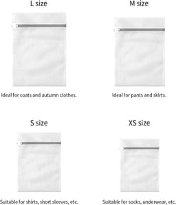 Wassnetten - Set van 10 Stuks - Met Fijn Ritme voor Bescherming - Voor BH's, Sokken, Lingerie, Sportschoenen - Multifunctioneel Opbergtas voor Reizen - Geschikt voor Gezin, Baby, Alleenstaanden — thumbnail 5
