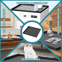 PromoHome Antislip Wasmachine Beschermplaat - 2 stuks Siliconen Matten - Druppelvrij — thumbnail 3