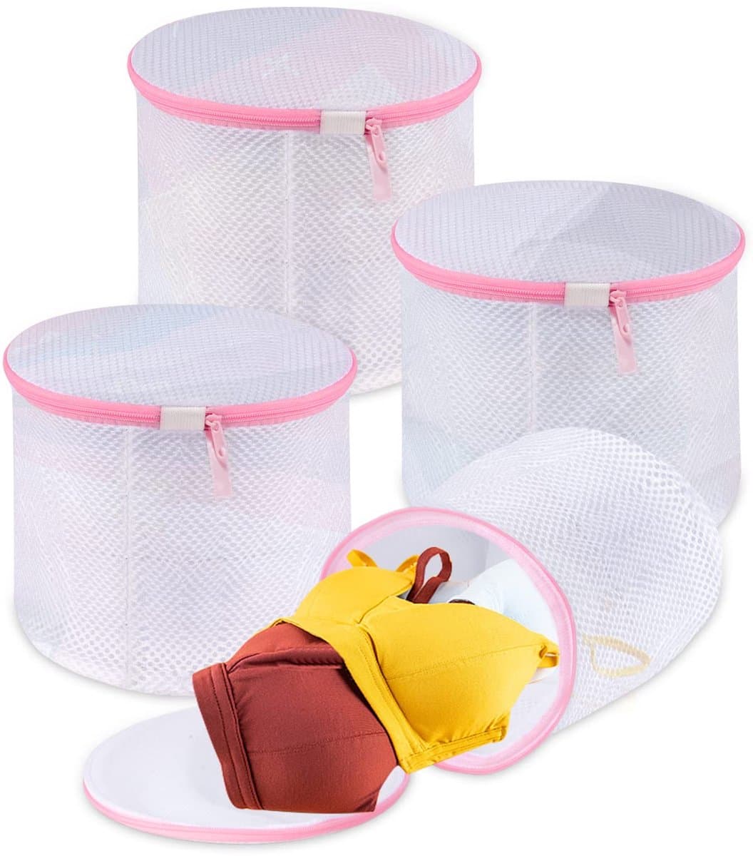 QTTVBTNA -BH Waszak Set – 4 Stuks – Met Steunring & Verborgen Rits – 15x16cm – Bescherming voor Lingerie & Ondergoed — afbeelding 1