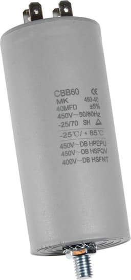 Dparts condensator 40 µF - universeel - 450V - universele aanloopcondensator - 40uf 450vac startcondensator — thumbnail 1