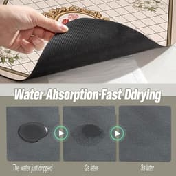 Wasmachinehoes, 60x60 cm antislip beschermmat voor wasmachine bovenkant, geschikt voor wasmachine, droger, keuken, badkamer, camper — thumbnail 2
