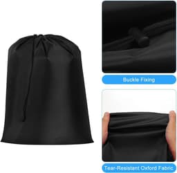 Allecto plus - Waszakken 3 stuks zwart, 71 x 101 cm, extra groot voor studentenhuis, camping en reizen — thumbnail 5