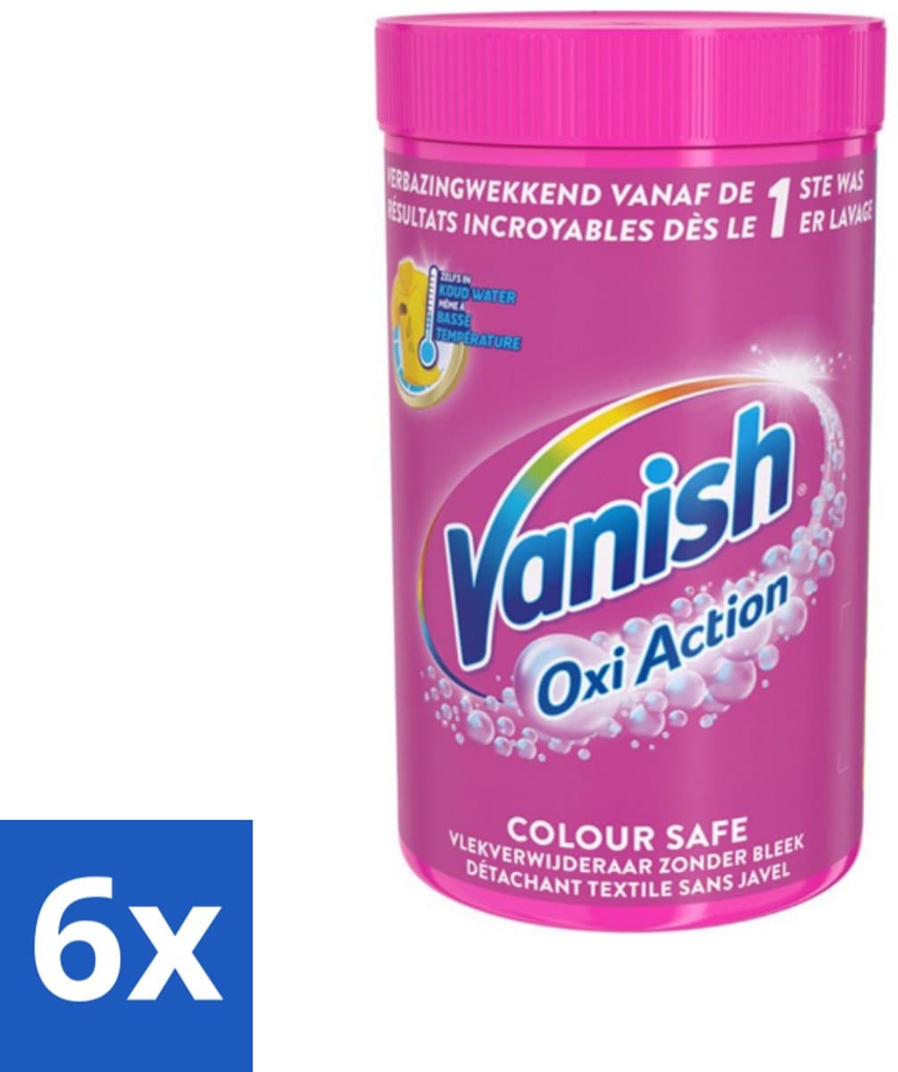 6 x Vanish Oxi Action - Veilige Kleur - Vlekkenverwijderaar Poeder - Zonder Bleek - Gekleurde Was - 1.5 Kg - Vlekkenverwijderaar - Waspoeder - Gekleurde Was - Wasmiddel - Vlekken Verwijderen — afbeelding 1