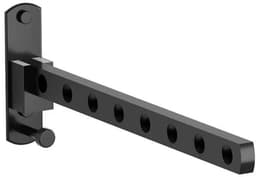 Droogrek - Kledingrek - Wasrek - Kledingroede - Kledingstang - Wanddroogrek - Droogrek muur - Hangdroogrek - Wasrek hangend - Wasrek muur - Wandkapstok - Inklapbaar - 8 holes - zwart — thumbnail 1