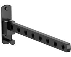 Droogrek - Kledingrek - Wasrek - Kledingroede - Kledingstang - Wanddroogrek - Droogrek muur - Hangdroogrek - Wasrek hangend - Wasrek muur - Wandkapstok - Inklapbaar - 8 holes - zwart — afbeelding 1