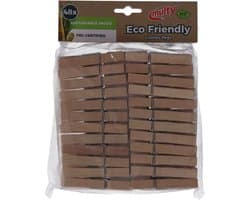 Multy houten wasknijpers - 48 stuks - hout - set van 48