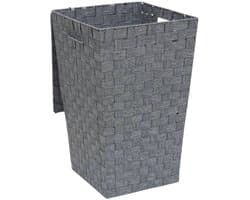 Lise L. Wasmand - Polyester Kledingmand - Grijs - 33 x 33 x 53 cm (LxBxH) - Opbergmand - 50 liter