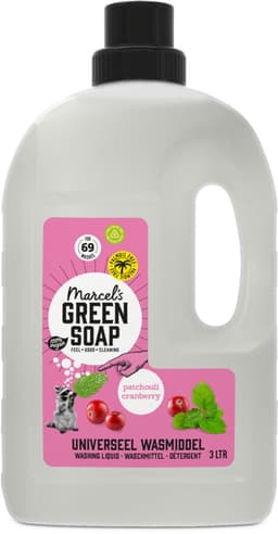 Marcel's Green Soap Universeel Wasmiddel - Grootverpakking - Patchouli & Cranberry - 3L - 69 wasbeurten — thumbnail 1