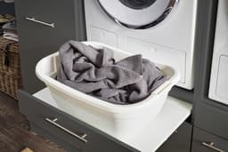 Wasmachine kast met verhoger en bovenkast - Wasmachine kast - Wasmachine ombouw meubel - Antraciet - Wasmachine ombouw kast - Hoogte 200 cm - Met bovenkast — thumbnail 2