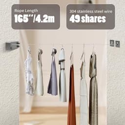 Dubbele intrekbare waslijn 4,2 m met instelbare lengte voor binnen en buiten — thumbnail 5