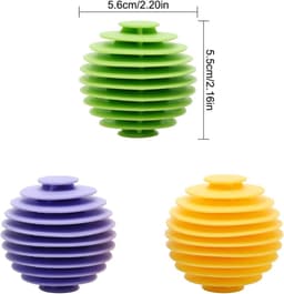 Wasballen voor Wasmachine - Wasdrogerballen - Herbruikbare wasballen - Stof verzachten - Wasmachineballen - Verminderen rimpels - Kleven voorkomen - Geschikt voor alle kleding - Blauw — thumbnail 2